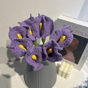 بيع بالجملة كروشيه زنابق كالا الكروشيه باقة زنبق كالا اليد الحياكة زنبق كالا - Product Image 1