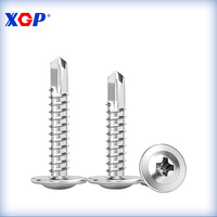 Vis autoperceuses en acier inoxydable 304 à tête plate large et empreinte cruciforme pour toiture et bardage – Vente en gros
