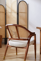 Chaise en bois massif avec coussin moelleux, nouvelle arrivée JP, pour la maison, l'hôtel, la cuisine, la salle à manger, le restaurant
