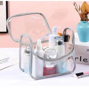 Bolsa de Maquillaje Transparente BSCI, Bolsa de Aseo Portátil, Simple, Impermeable, para Viaje, Venta al Por Mayor - Product Image 2