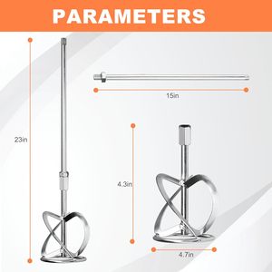 Accessori esclusivi per miscelatori Premium M14 segmentati per la miscelazione di calcestruzzo e la vernice per i componenti del motore per punte di cemento - Product Image 6