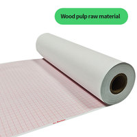 Papier ECG thermique à 3 canaux pour enregistrement médical, impression de graphiques ECG, 112 mm x 30 m, monocouche, haute douceur, longueur personnalisable