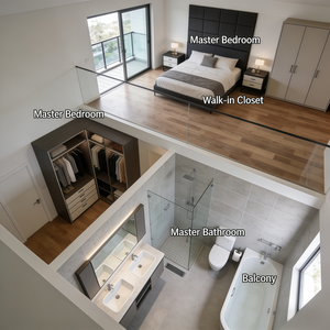 Conception d'architecture de maison multi-étages de style africain personnalisé et service de paysagisme, villa moderne avec garage intégré - Product Image 5