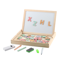 Tableau de dessin Montessori multifonctionnel en bois pour enfants, jouet éducatif portable, puzzle de lettres pour enfants