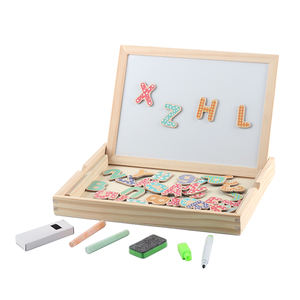 ألعاب تعليمية متعددة الوظائف بالجملة، لوحة رسم مونتيسوري، ألعاب تركيب خشبية محمولة للأطفال، لغز الحروف للأطفال - Product Image 3