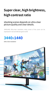 Monitor curvado para videojuegos, ordenador con G-SYNC, sincronización gratuita, 4K, IPS, UHD, 3440x1440, 144HZ, 34 pulgadas