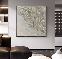 Peinture à l'huile abstraite 3D à texture épaisse peinte à la main, nature morte moderne minimaliste, cadre carré sur toile, décoration murale originale pour salon