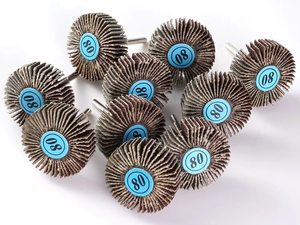 Stock local en EE. UU.-Rueda de aleta montada de 5 piezas Grano 80 1-1/4 ''X1/2'' X1/8 ''<span class=keywords><strong>Ruedas</strong></span> con respaldo de tela abrasiva Acero inoxidable - Product Image 6