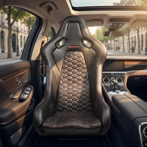 Siège de voiture sport universel haut de gamme Fantom FRP en cuir PU léger à dossier fixe durable SSCUS - Product Image 1