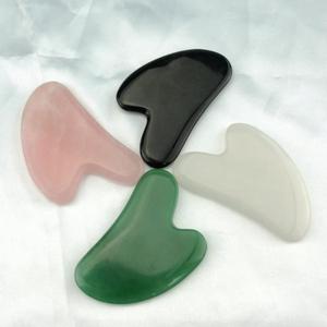 2019 schwarz Obsidian gesichts Healing Gua Sha werkzeug Schönheit Gesichts <span class=keywords><strong>Massor</strong></span> - Product Image 2