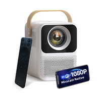 Android Pintar untuk Proyektor V1Mini Fokus Otomatis 1080P 300 ANSI Lumens WiFi Portabel Home Theater