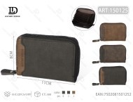 Portacarte a fisarmonica da uomo Jd da 7 pollici in pelle PU con chiusura a cerniera per carte - Product Image 1