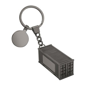 Llavero Metálico con Diseño de Mini Caja de Envío - Product Image 1