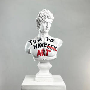 Statue de Buste Grec <span class=keywords><strong>Pop</strong></span> art Roman Modern Art David Sculpture - Product Image 1