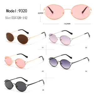 Retro Round Sunglasses Silver <b>Frame</b> <b>Pink</b> Gradient Lenses Unisex Adult Casual Lightweight Full Rim Style - Product Image 3