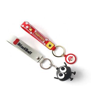 Custom Design Cartoon Character Kid Keyring <b>Key</b> Chain Toy Rubber 3D Soft Anime PVC Keychain - Product Image 2