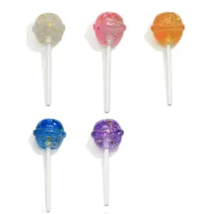 Hot sale glitter resin lollipop diy cell phone beauty materials handmade decoration accessories micro landscape ornaments