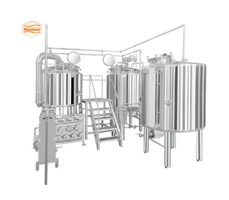 โรงงานผลิตเบียร์อัตโนมัติ 500l 1000L 2000L อุปกรณ์โรงเบียร์ไมโครหัตถกรรมเบียร์เครื่องทําเบียร์อุปกรณ์การต้มเบียร์