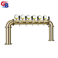 GB Ventes Flash : Colonne à Bière en U à 6 Trous avec Éclairage LED pour Restaurants et Hôtels