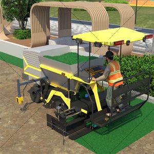 Machine compacte de pavage de béton pour la construction de routes de parcs avec moteur intégré - Product Image 1