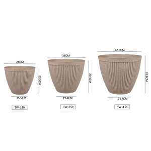 <span class=keywords><strong>Pot</strong></span> de Fleurs Moderne de Décoration Intérieur Extérieur, Grands Pots et Jardinières de Jardin pour Balcon - Product Image 4