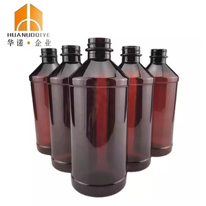 473Ml 16Oz 500Ml Lege Wockhardt Hi-Tech Hoestsiroop Op Recept Magere Fles Medicijnboog Plastic Fles Met Rode Schrijfdoppen - Product Image 4