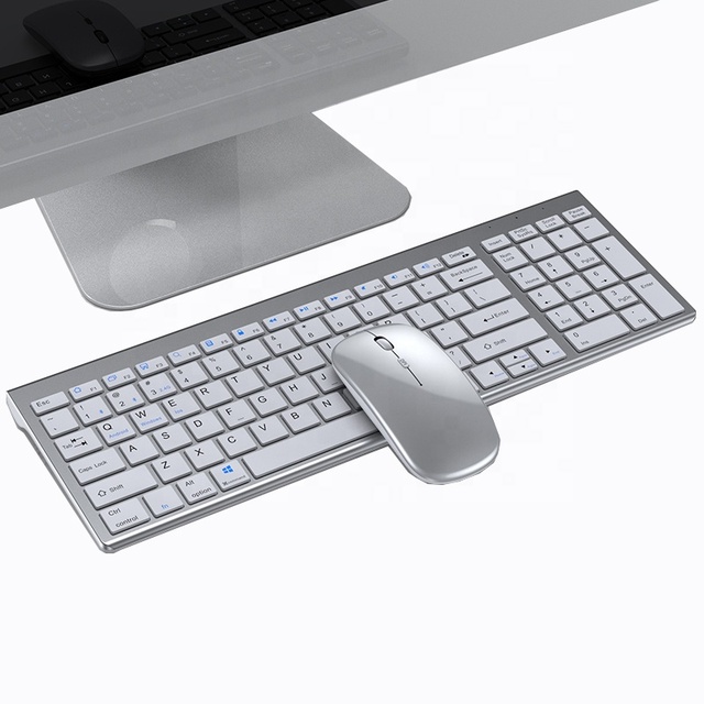Rechargeable Wireless School Office Home Use 2.4G Mute Keyboards and Mouses Set Keyboard Mouse Combos