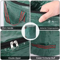 Bolsa Grande Impermeable para Hojas de Jardín con Tapa, Recolector de Residuos de Jardín Resistente a Salpicaduras, Fácil de Limpiar y Reutilizable para Desechos de Césped