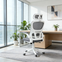 Chaise de bureau ergonomique en maille respirante à prix de gros pour le bureau à domicile avec appui-tête réglable