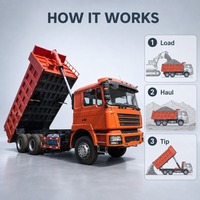 Truk Tipper Bekas 6x4 Weichai 351-450hp Gearbox FAST Kapasitas Angkut 31-40T Ban 12.00R20 Euro 3 Dukungan Lapangan Grosir