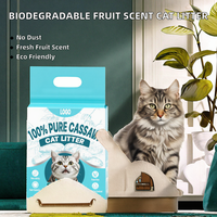 Litière pour chat minérale à base de sodium OEM Nature, esthétique élevée, sable minéral nanopolymère, bonne agglomération, absorption rapide de l'eau