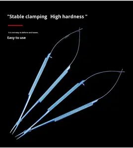 เข็มจิ๋วสแตนเลสสำหรับผ่าตัด  ที่จับเข็มผ่าตัดทางการแพทย์  เครื่องมือผ่าตัดคิ้ว  หัวตรง / หัวโค้ง - Product Image 3