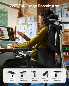 Silla <span class=keywords><strong>de</strong></span> <span class=keywords><strong>Oficina</strong></span> Ergonómica Inteligente Hbada X7 con Seguimiento Lumbar Totalmente Automatizado 720 °   Reposabrazos Ajustables, Cojín <span class=keywords><strong>de</strong></span> Asiento Ventilado - Product Image 6