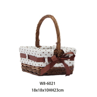 Panier de rangement en osier naturel fait main, style européen, pour la lessive
