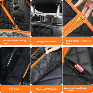 Funda de asiento de coche 6 en 1 para perros, impermeable, con ventana de malla, antideslizante, protector de asiento trasero para coches. - Product Image 6