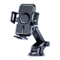 Support universel pour téléphone à fixation sur grille d'aération de voiture, avec pince à maintien robuste, bras long réglable, support solide et durable pour tous les téléphones mobiles, fixation pour voiture