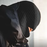 Gorro de lana Maden para hombre, gorros de invierno para mujer, bufanda, máscara, gorras, gorro grueso y cálido hecho a mano, gorros tipo hiyab.