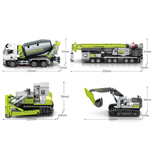 Sembo blok teknis blok bangunan bermotor pneumatik bulldoser Model truk Teknik Kendaraan bata mainan hadiah anak-anak - Product Image 5