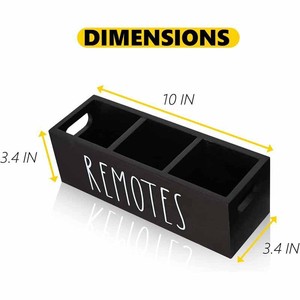 Boîte de rangement pour télécommandes, rectangulaire, 4 à 7 compartiments, finition peinte, type sur pied, organisateur multifonction - Product Image 3