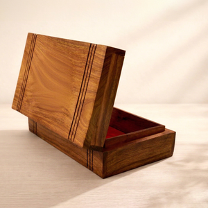 Budget Handmade Wooden <b>Treasure</b> <b>Chest</b> for Jewelry, Coins, Trinkets and Small Collectibles with Vintage Carved Decoration - Product Image 1