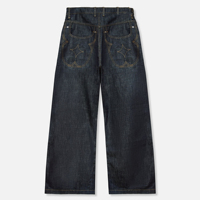 Jeans en denim brut selvedge fabriqués en Chine, denim slub, pantalon large pour homme, jean de haute qualité, poche arrière personnalisée, pantalon de créateur