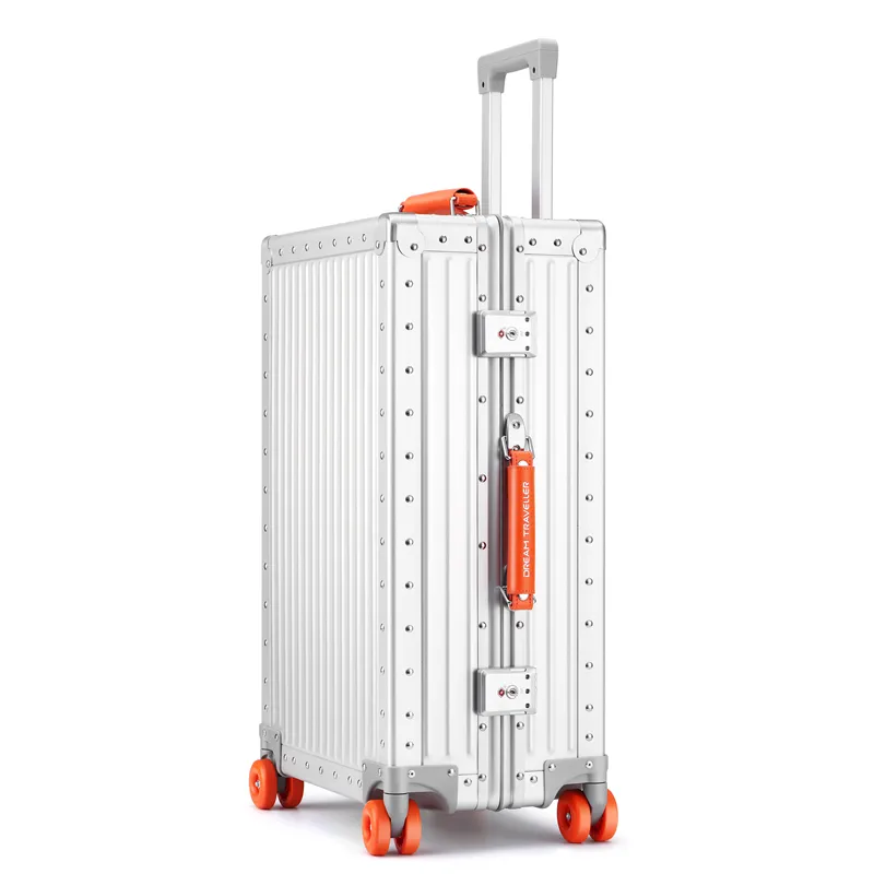 New style all aluminum magnesium alloy luggage large capacity aluminum frame pure metal suitcase