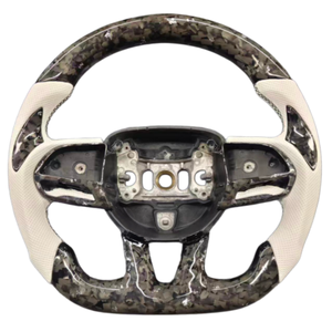 Nouveau produit : Volant en cuir perforé en fibre de carbone forgée pour <span class=keywords><strong>Dodge</strong></span> Challenger - Product Image 4