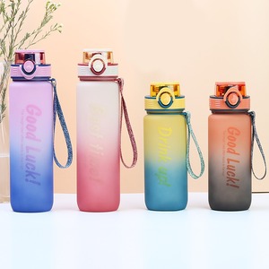 Borraccia in Plastica con Colore Sfumato: Bottiglia Portatile di Grande Capacità per Sport all'Aperto e Fitness - Product Image 6