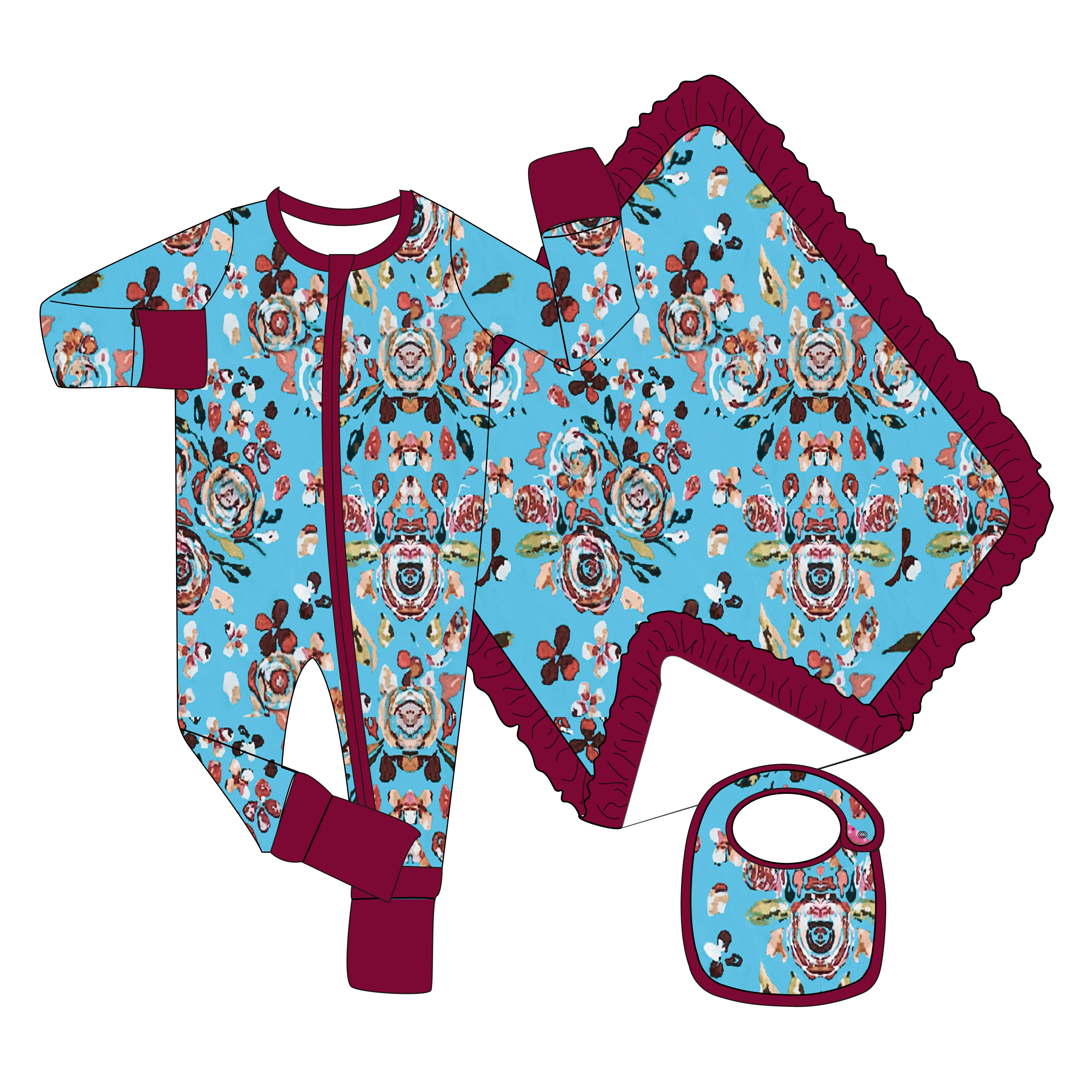 Yihui Custom Cotton Fiber Jumpsuit Kids Cartoon Zipper Pajamas Pattern Long Sleeves Baby Boy Girl Costume Romper