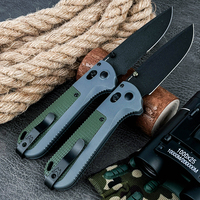 Couteau de poche de survie BM 430BK avec clip de ceinture, couteau pliant pour la randonnée en plein air, le camping, outil EDC