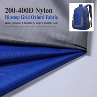 Tissu Oxford en nylon à carreaux enduit PU, résistant à l'usure et imperméable 200Dx400D, pour sacs à dos de randonnée, tentes et auvents