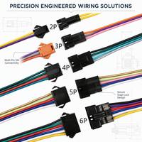 Conjunto de Cables Electrónicos de Cobre Personalizados con Aislamiento de Nylon/PBT para Electrodomésticos, Conectores Adaptadores de 2P-6P