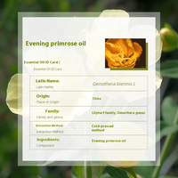 Huile d'Onagre 100% Pure et Naturelle (Oenothera Biennis) à Marque Blanche Personnalisée pour l'Équilibre Hormonal, la Ménopause, la Santé de la Peau et la GLA