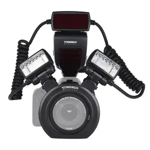 Yongnuo yn24ex yn24 EX E-TTL Twin Lite Macro Flash Vòng Đèn Flash Speedlite cho máy ảnh Canon kép 2 chiếc đầu đèn flash 4 chiếc vòng chuyển đổi